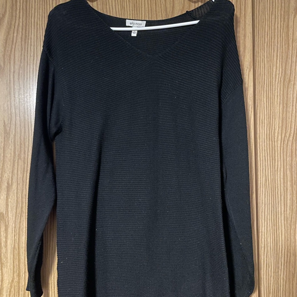 Ella Moss Black Knit Top
